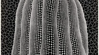 Yayoi Kusama pompoen kunstwerk in Moco Museum Barcelona