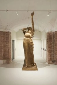 Frontal view of Salvador Dalí’s surrealist sculpture “Women Aflame” at Moco Museum Barcelona Frontal view of Salvador Dalí’s surrealist sculpture “Women Aflame” at Moco Museum Barcelona