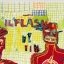 Close-up van Basquiat’s kleurrijke schilderij met “Il Flash” in Moco Museum Barcelona