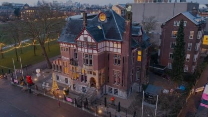 Historic Villa Alsberg housing Moco Museum Amsterdam, located on Museumplein.