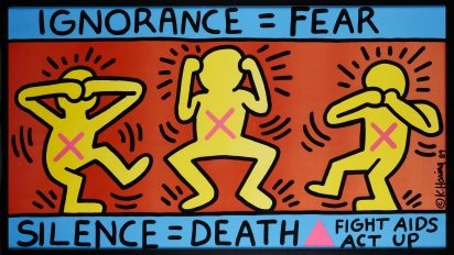 On loan from Simply Haring Collection and Alessandro C. Della Morte. Keith Haring © Keith Haring Foundation.