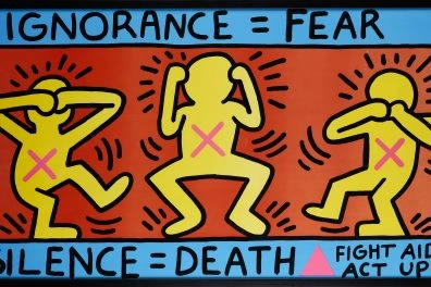 On loan from Simply Haring Collection and Alessandro C. Della Morte. Keith Haring © Keith Haring Foundation.